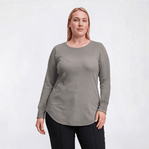 Plus Size Architect(R) Long Sleeve Solid Round Neck Thermal Tee